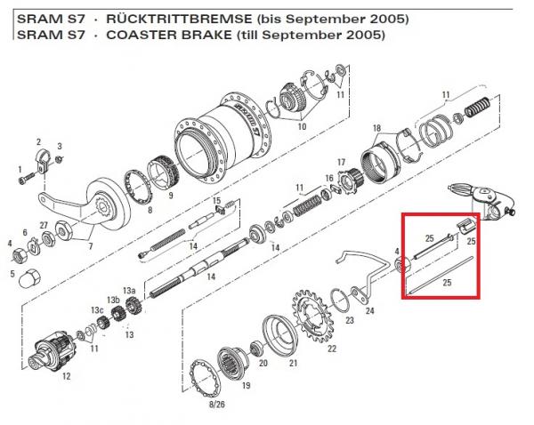 DRUCKSTIFT/-ROEHRCHEN SET, FUER SRAM S7